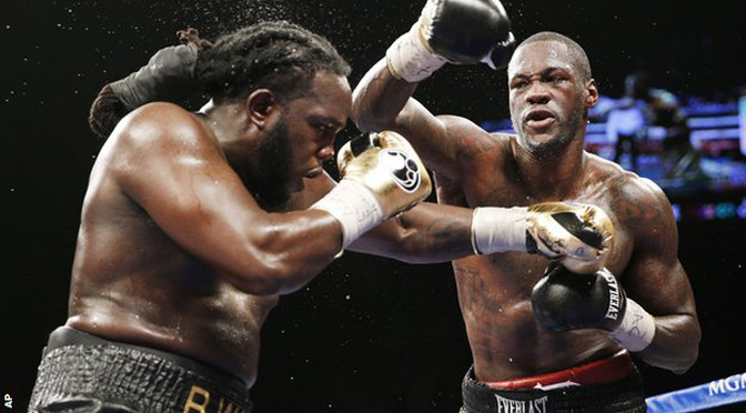 Boxing: Deontay Wilder beats Bermane Stiverne to win WBC title
